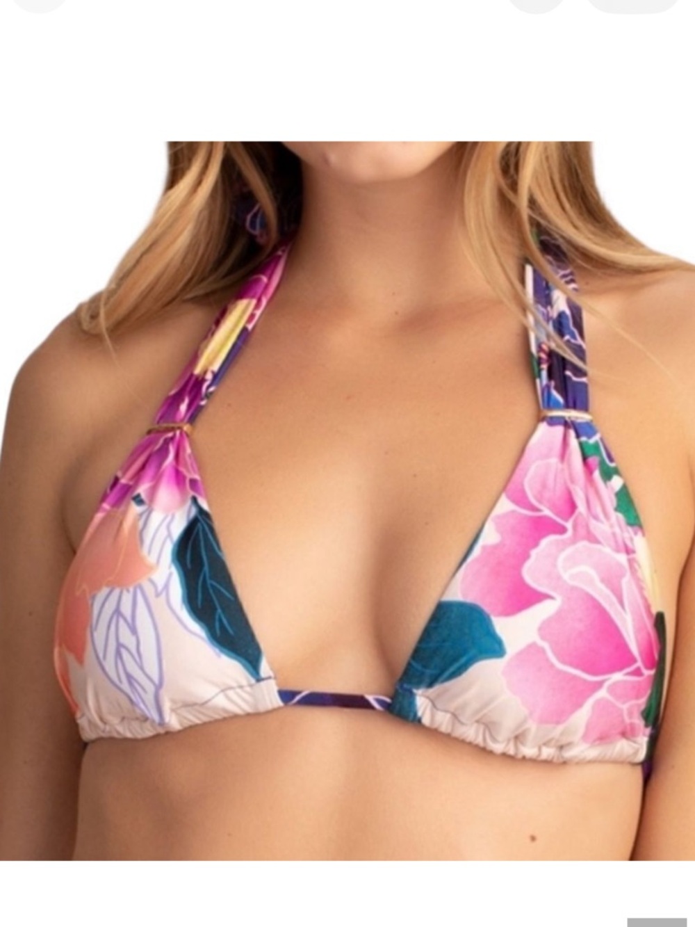 NWT Trina turk Opulent Oasis triangle bra bikini top!
